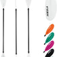 Kayak Paddle Aluminum Shaft Paddle with Nylon Blades, Floating Adjustable Kayaking Oars, 3 Piece, 220-240cm/86-94 Inches,Black/Rose/Teal/Black/Orange/Grey