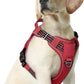 rabbitgoo Dog Harness Medium Sized No Pull, Tactical Service Pet Vest with Molle and Control Handle, Adjustable and Reflective Military Harness for Easy Walking and Training, Red, M