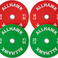 Colorful Olympic Bumper Plates, 2-inch Stainless Steel Insert, Virgin Rubber Weight Plate Set for Barbell Weight Lifting and Strength Training Home Gym