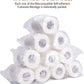 TOBWOLF 12PCS Self Adhering Bandage, 3" x5yd / 7.5cmx4.5m Cohesive Elastic Bandage Wrap Gauze Roll, Breathable Sports Tape, Medical Wrap for Wrist Ankle Knee Leg Sprains Swelling - White
