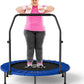 CLORIS 40in Folding Trampoline Mini Trampoline Rebounder Trampoline for Adults Fitness Trampoline with Adjustable Foam Handle, with safty Padded Cover Best Gift for Kids/Adult