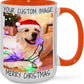 Ship Next Day Custom Mug Design Your Own Photo Text Personalized Picture Gifts for Women Men Customized Gifts Idea Personalized Coffee Mugs 15oz Orange Handle