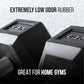 REP Fitness Rubber Hex Dumbbell Set, Adjustable Weight Pairs, Home Gym Equipment, Strength Training For Men Women, Black Coated Grips, Workout Rack Storage Optional, Heavy Lb Free Weights