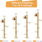 FUKUMARU Floor to Ceiling Cat Tree, 6 Level Adjustable Height (6-10 ft) Climbing Tower with Thickened Scratching Posts, Cats Activity Center with Cozy Hammock - Beige
