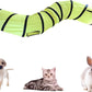 iCAGY Cat Tunnel for Indoor Cats Interactive, Rabbit Tunnel Toys, Pet Toys Play Tunnels for Cats Kittens Rabbits Puppies Crinkle Pop Up Yellow 47" Shape S