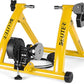 Bike Trainer, Magnetic Bicycle Stationary Stand for Indoor Exercise Riding, 26-29" & 700C Wheels, Quick Release Skewer & Front Wheel Riser Block Included