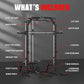 Smith Machine, Power Rack with LAT Pulldown System, Power Cage with Cable System, Squat Rack for Home Gym with Chest Press Machine, Spotter Arms, Leg Curl Attachment and More