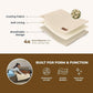 Dog Cooling Mat- Ice Silk Summer Comfort, Self Cooling, Non-Slip Dog Pad, Durable & Washable, Mat for Medium Dogs 50x65 cm, Support Shelter Dogs with Every Purchase (Beige)