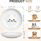 TRUVIC 4 Pack Ceramic Cat Food Bowls, 5.9 Inch Ceramic Cat Dishes Set for Indoor Cats and Small Dogs, Anti Whisker Fatigue Kitten Bowls, Wide Shallow Kitten Plates for Food and Water (Cute Face)