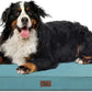 Outdoor Extra Large Dog Crate Bed, Big Waterproof Dog Bed for Large Dogs, Orthopedic Egg Foam Pet Bed Mat with Removable Cooling Cover, Light Blue