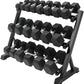 RITFIT 300/350/450/650/180/200/210 LB Rubber Hex Dumbbells Set with Optional Dumbbell Rack, Multi Weight Set to Choose, Ideal for Home Gym and Fitness