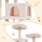 Taoqimiao Cat Tree, 66.2-Inch Cat Tower for Indoor Cats, Plush Multi-Level Cat Condo with 12 Scratching Posts, 2 Perches, 2 Caves, Hammock, 2 Pompoms, Jelly Pink MS013P