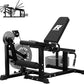 RITFIT Seated Leg Extension and Lying Curl Machine, Adjustable, for Home Gym, Leg Workout Equipment Compatible with 1'' and 2'' Weight Plates, Black, 700 lb