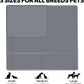KVK Extra Extra Large Silicone Dog Food Mat 39.4×43.3in and 128oz Silicone Bag Set, Super Size Waterproof Pet Feeding Mat & Container, Non-Slip, Chew-Resistant Floor Protection (Taupe&Orange)
