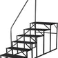RV Stairs 6 Step Ladder, RV Steps Anti-Slip, Hot Tub Steps with Handrail, 660 lbs RV Ladder for 5th Wheel RV, Mobile Home Stairs
