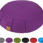 Round Zafu Meditation Cushion, D=15" H=5.5" Zabuton Meditation Pillow, Yoga Bolster/Pillow, Floor seat, Zippered Organic Cotton Cover, Natural Buckwheat, Kneeling Pillow