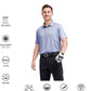 Men's Golf Polo Shirts Short Sleeve Striped Performance Moisture Wicking Dry Fit Golf Shirts for Men