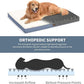 Outdoor Dog Beds for Extra Large Dogs, XL Pet Bed for Large Sized Dog, Egg Crate Foam Pet Bed with Removable Washable Oxford Cooling Cover, Blue White