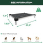 FXW TitanNest Chew-Proof Elevated Dog Bed, Raised Cot for Indoor/Outdoor/Camping Use, Durable & Waterproof Cooling Pet Bed for Extra-Small Dogs, 29.0" L x 18.0" W x 4.5" H, Black