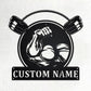 Personalized Gym Sign Custom Metal Wall Art for Workout Room, Home Fitness Center, Motivational Garage Decor, Powerlifting Gifts for Women, Men, Dad, Papa, Grandpa, Mother, Sister, Girls, Family