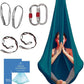 Aerial Silk Yoga Hammock & Swing for Home, Inversion Exercises, Starter Kit for All Levels - Durable with Extension Straps, Carabiners, and Pose Guide