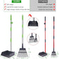 TNELTUEB Extra Large Dog Pooper Scooper, Metal Pet Poop Tray & Rake Set, Adjustable Long Handle for Large Dogs - Great for Grass/Street/Gravel