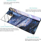 QiyI Yoga Mat Towel with Corner Pockets, Non Slip Sweat Absorbent Hot Yoga Towels, Soft Yoga Blankets with Travel Bag, Skidless Mat Cover for Workout, Gym, Fitness - 70"x26", Purple Gold Marble