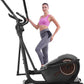 ANCHEER Elliptical Machine, Elliptical Exercise Machine with Quiet Magnetic Drive,14 Resistance Levels, Pulse Rate Monitor, LCD Monitor, 15.5IN Stride, Elliptical Trainer for Home