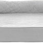 Furhaven Cooling Gel Dog Bed for Large Dogs w/ Removable Bolsters & Washable Cover, For Dogs Up to 95 lbs - Quilted Sofa - Silver Gray, Jumbo/XL