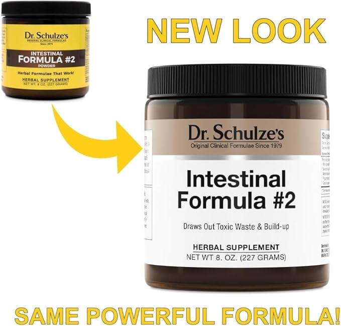 Dr. Schulze's Intestinal Formula #2 | Herbal Colon Cleanse Formula | Remove Excess Waste | 8 Oz. Jar