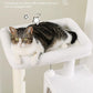 Cat Tree for Large Cats with Metal Plush Big Hammock, 56.3" Cat Tower for Indoor Cats with 2 Door Condo House, 6-Tier Cat Shelves with Scratching Posts and Large Top Perch, Cream White