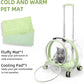Transparent & Fully Breathable Hard cat Carrier with Rolling Wheels for Dogs, Cats, Multiple Carrying Options, Perfect for Traveling/Taking a Walk