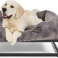FUZI Luxury Aesthetic Dog Bed for Large Dogs with Washable Cover, Pet Couch, Pet Bed with Sides, Non-Slip Bottom, Soft and Durable Calming Dog Bed, Large 35.6x28.5x9.5 Dark Grey