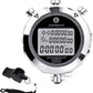 Stopwatch Timer, Digital Stop Watch with 0.01second & 0.001second Timing, Metal 10/100/400 Laps Memory, Rolilink Large dispaly Alarm Clock for Coach Sports Running Marathon