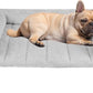 Veehoo Cooling Elevated Dog Bed with Fluffy Plush Bolster Cushion, Indoor Raised Dog Beds for Large Dogs, Soft Pet Sofa Cot with Removable Washable Mat, No-Slip Feet, 32 x 25 inches, Grey