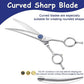 7'' Dog Grooming Scissors CNC 440C Blades Sharp and Durable Polished Curved Dog Shears with Blue Diamond Adustable Screws Easy to Use for Groomer and Home User