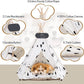 Pet Teepee Tent for Dogs & Cats Dog Bed with Thick Cushion Puppies Play House Removable and Washable