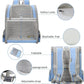 Texsens Pet Backpack Carrier for Small Cats Dogs | Ventilated Design, Safety Straps, Buckle Support, Collapsible | Designed for Travel, Hiking & Outdoor Use (Blue)