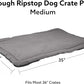 K9 Ballistics Tough Ripstop Dog Crate Pad - Durable & Machine Washable with Non-Skid Bottom and 120-Day Warranty, Fits 36" Wire Crates - Medium, Light Gray Velvet