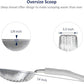 WePet Cat Litter Scoop, Aluminum Alloy Sifter, Kitty Metal Scooper, Deep Shovel with Diagonal Sifting Hole, Long Handle, Kitten Poop Lifter for Litter Box, Large Size, Grey Handle