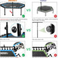 ONETWOFIT 48" Silent Mini Trampoline with Adjustable Handle Bar Fitness Trampoline Bungee Rebounder Jumping Cardio Trainer Workout for Adults