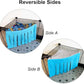 RIOUSSI Guinea Pig Hideout Hideaway Corner Fleece Toys Cage Accessories with Reversible Sides, Blue Leaves