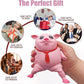 Stretchy Glue-Sand Filled Rubber Pig, Latex Piglet Soft Decompression Doll Toy, Animal High-Elastic Stretchable, Decompression Toy for Adults and Children