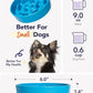 LE TAUCI Ceramic Slow Feeder Dog Bowls Small Breed, 0.6 Cups Dog Food Dish for Fast Eaters, Puzzle Bowl for Small Dogs and Cats,Vortex Blue