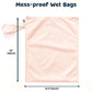 Tiny Twinkle Mess proof Waterproof Wet Dry Bag,2pk Reusable Wet Bags for Swimsuits&Baby Clothes,Leakproof Wet Bag,Waterproof Bag for Travel&Diaper bag,Wet Bags for Baby (Rose, Burgundy)