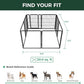 FXW Homeplus Unleashed Indoor Dog Playpen - Stress-Free and Safe Play, Heavy Duty 32 Inch 4 Acrylic Panels + 4 Wire Panels Dog Pen for Small and Medium Dogs, Black│Patented