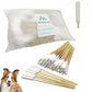 Long Cotton Swabs for Dog Ear Cleaning, 500pcs, 4.7 Inch Biodegradable Cotton Tips, Pet Ear Care & Wound Treatment, Eco-Friendly Dog Ear Swabs