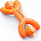 Indestructible Dog Toys for Aggressive Chewers - Heavy Duty Chew Proof Durable Toy for Large Breed Dogs, Interactive Tough Nylon Bone for Boredom Relief & Mental Stimulation,Orange