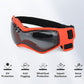 Dog Goggles Dog Sunglasses for Medium Breed UV Protection Windproof with Adjustable Head Straps Chin Straps for Ride Car/Hiking Travel/On Beach-Orange