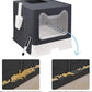 Foldable Cat Litter Box with Lid, Enclosed Potty, Large Top Entry Anti-Splashing Toilet, Easy to Clean Including Litter Scoop and 2-in-1 Cleaning Brush (Black)